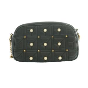GUCCI GGマーモント パール チェーンショルダーバッグ ブラック 447632