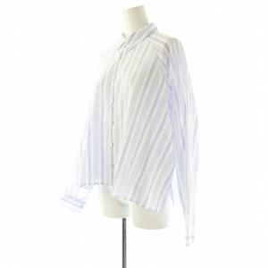 25SS 70/コットン ラグランスリーブ ワイドシャツ ブラウス ストライプ 