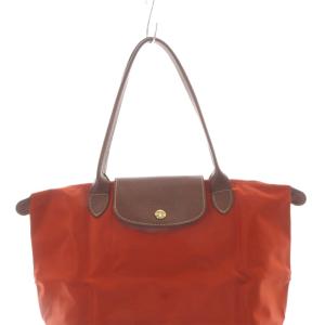 Longchamp ル・プリアージュM バッグ ハンドバッグ トートバッグ オレンジ 茶色 ブラウン /SR