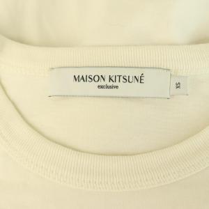 Maison Kitsuné FOX CAFE KITSUNE CLASSIC TEE-SHIRT 半袖Tシャツ ロゴ刺繍 XS オフホワイト