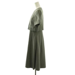 FOXEY NEW YORK LADY NY ワンピース ひざ丈 40 グレー 34005 /DF OS