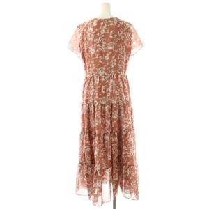 23区 vingt-trois 花柄 ワンピース ロング 38 テラコッタ /DF OS