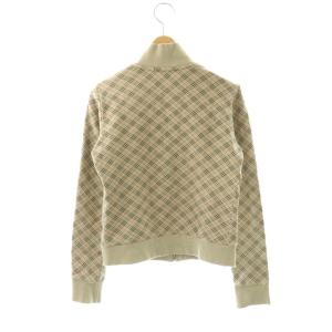 BURBERRY BLUE LABEL ハイネックジップアップブルゾン ジャケット 38 ベージュ マルチカラー /DO OS