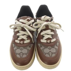 COACH シグネチャー スニーカー 8.5 茶色 ブラウン C3154 /SR
