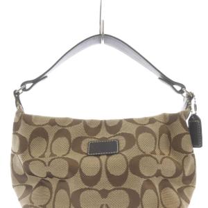 COACH ハンドバッグ ポーチ シグネチャー 茶色 ブラウン /SR