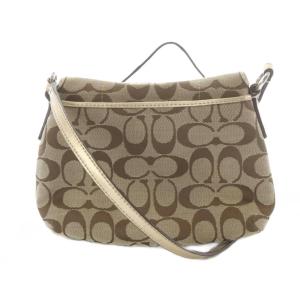 COACH ショルダーバッグ シグネチャー 茶色 ブラウン /SR