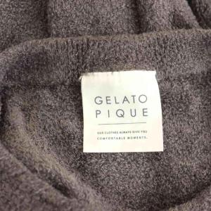 gelato pique ホットスムーズィーLOGOプルオーバー ナイトウエア パジャマ F ダークグレー ロゴ柄 クルーネック