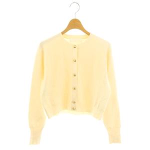 ソフィー Sophi 24AW スムース編みショート丈カーディガン ニット 長袖 38 アイボリー /HK