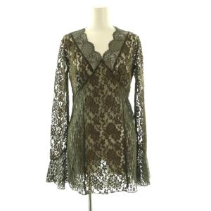 24AW COMBINATION LACE TOP レースカットソー 長袖 F カーキ /HK OS