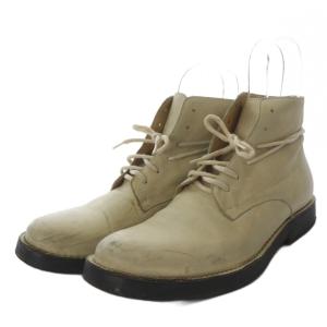 チャッカブーツ レザー 39.5 アイボリー /YO22
