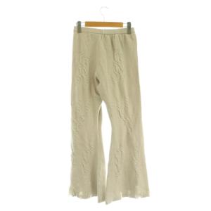 Ameri VINTAGE 25AW UND RANDOM CABLE PANTS ニットパンツ フレア ダメージ加工 イージー S