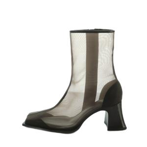 26SS SHEER WAVE TOE BOOTS ミドルブーツ スクエアトゥ チャンキーヒール M 23.5-24.0cm
