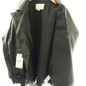 Ameri VINTAGE 25AW DADDY MIDI TRENCH COAT S ブラック