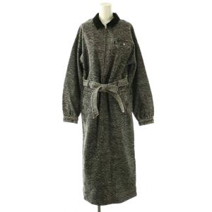 25AW BLOUSON LIKE DENIM DRESS ワンピース ロング ジップアップ S ブラック