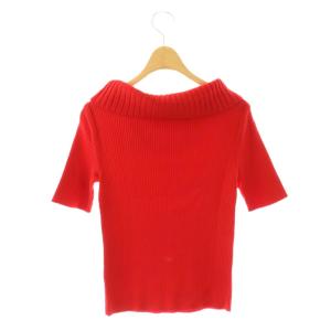 M'S GRACY ニット プルオーバー コサージュ付き 40 レッド /DF OS
