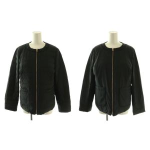 自由区 25AW ライトダウンリバーシブルノーカラー ジャケット 38 ブラック /DF OS