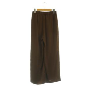 martinique 24AW サテンパンツ ワイド ハイウエスト 1 ブラウン /MY OS