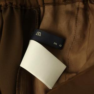 martinique 24AW サテンパンツ ワイド ハイウエスト 1 ブラウン /MY OS