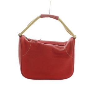 ハンドバッグ レザー ワンハンドル レッド