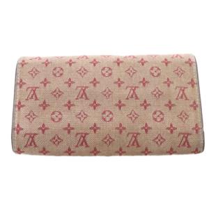 LOUIS VUITTON モノグラム ミニ インターナショナル 長財布 茶色 ブラウン 赤 レッド M92244 /SR OH