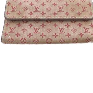 LOUIS VUITTON モノグラム ミニ インターナショナル 長財布 茶色 ブラウン 赤 レッド M92244 /SR OH