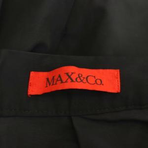 MAX&CO. ビーズ装飾タックスカート ロング フレア 42 ブラック /DO OS