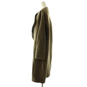 32PARADIS POUR SPRUNG FRERES カシミヤウールリバーコート Deuxieme Classe取り扱い S カーキブラウン