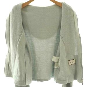 FOXEY Lily Parka ジップアップ 42 グレー 38050