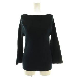 SLIT RIB KNIT PULLOVER リブニット カットソー ネイビー /DF OS