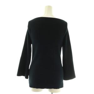 L'Appartement SLIT RIB KNIT PULLOVER リブニット カットソー ネイビー /DF OS