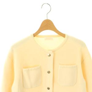 BALLSEY 25SS コットンポリエステルダブルフェイス 4ポケットカーディガン ニット S オフホワイト /HK