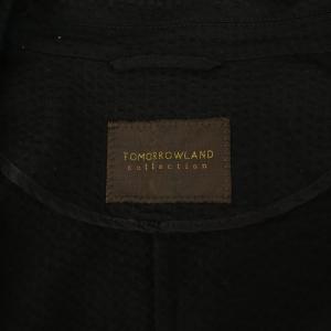 TOMORROWLAND collection シルキーサッカー ピークドラペルジャケット ストレッチ 36 ブラック /MY OS