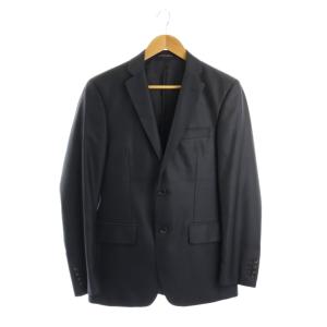 ZARA MAN スーツ フォーマル 絹 シルク ジャケット L パンツ XL ネイビー グレー 2つボタン 長袖 ダブルカフス