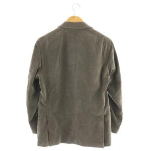 LARDINI ベロア 2B ジャケット テーラード アウター コットン 48 グレー /NR OS AD