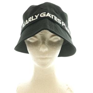 PEARLY GATES ロゴベルトバケットハット バケハ 帽子 黒 ブラック /SS OS