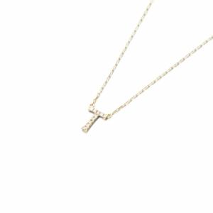 ヴィヴィアンクチュール K18 ダイヤ0.04ct イニシャル T ネックレス