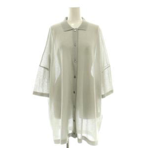 ワイドニットシャツ wide knit shirt セーター 五分袖 グレー /SS OS