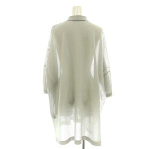 mizuiro ind mizuiroind ワイドニットシャツ wide knit shirt セーター 五分袖 グレー /SS OS