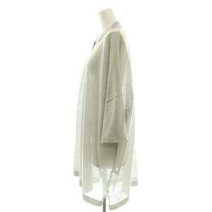 mizuiro ind mizuiroind ワイドニットシャツ wide knit shirt セーター 五分袖 グレー /SS OS