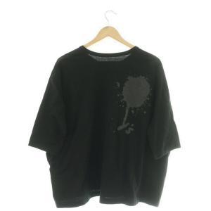 24SS プリントビッグTシャツ カットソー 五分袖 七部袖 2 黒 ブラック /SS OS