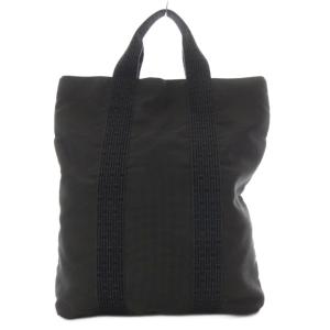 HERMES エールライン カバス トートバッグ キャンバス グレー /YO18 OH