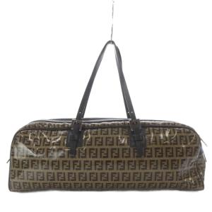 FENDI ズッキーノ ハンドバッグ PVCキャンバス ブラウン 8BL006