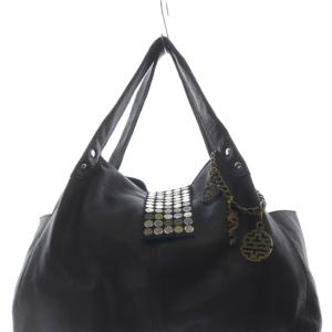 VIVIENNE TAM TRES レザースタッズバッグ ブラック