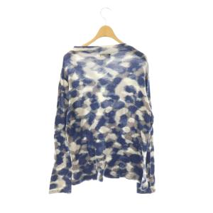 plantation 長袖カットソー Tシャツ 柄 M マルチカラー 紺 ネイビー グレー /SS OS