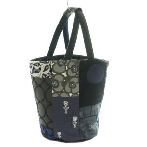 mina perhonen piece bucket bag ネイビー ブラック