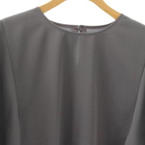 ADORE 24SS 2WAYツイルブラウス プルオーバー フレンチスリーブ 38 グレー /HK OS