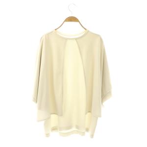 ADORE 24SS マットポンチカットソー M アイボリー ホワイト 無地 ラウンドネック ドルマンスリーブ /OK