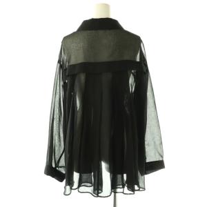 ADORE 24SS ソフトオーガンジージャケット シャツ 38 ブラック /ES OS