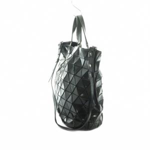 BAOBAO ISSEY MIYAKE 2WAY ショルダーバッグ ハンドバッグ 幾何学模様 黒 /MI OS