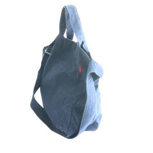 POLO RALPH LAUREN キャンバス 2wayバッグ トート ショルダー ハンド 紺 ネイビー /SS OS